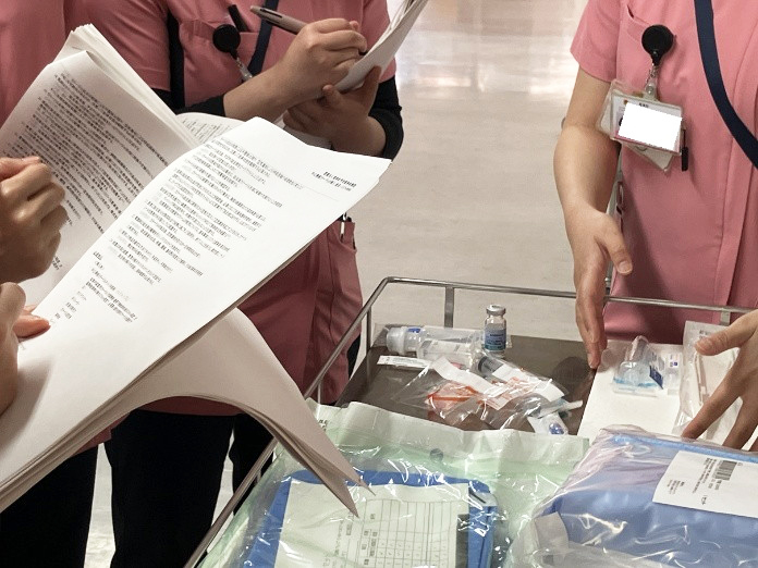 新人ローテーション病棟研修の様子