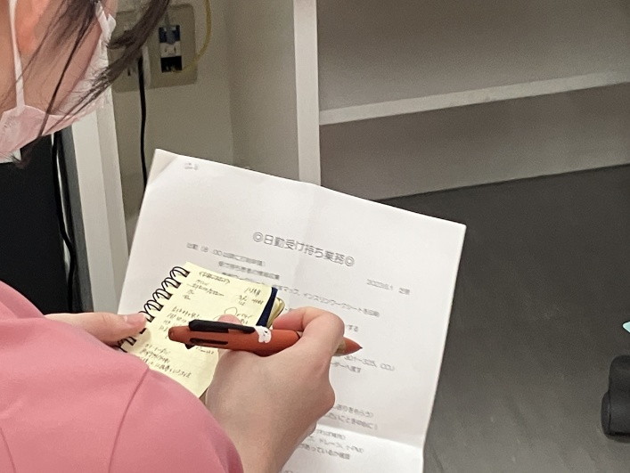 新人ローテーション病棟研修の様子