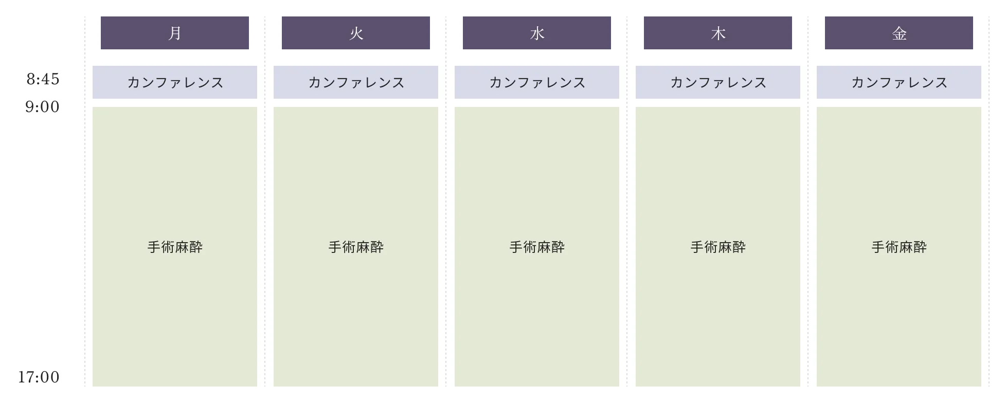 週間スケジュール